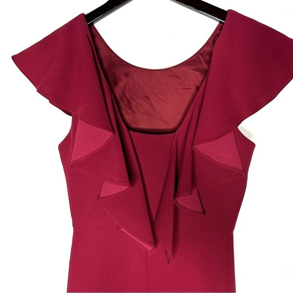 BCBGeneration Women's Purpleberry Ponte Flutter Sleeve Mini Dress Size 0 - Picture 5 of 11